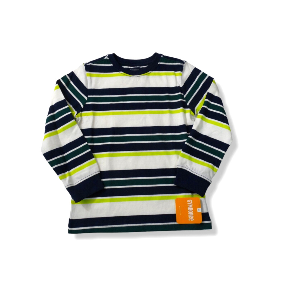 Gymboree Boys 3T Stripped Long Sleeve Shirt Blue White Green 2016